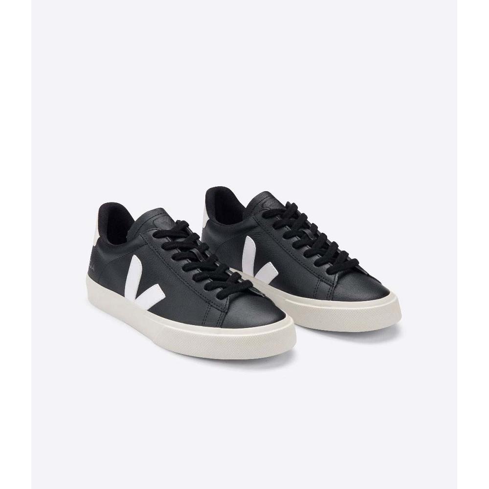 Black/White Men's Veja CAMPO CHROMEFREE Low Tops Sneakers | AU 294TCE